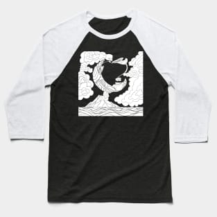 Space Stingray Outline Baseball T-Shirt
